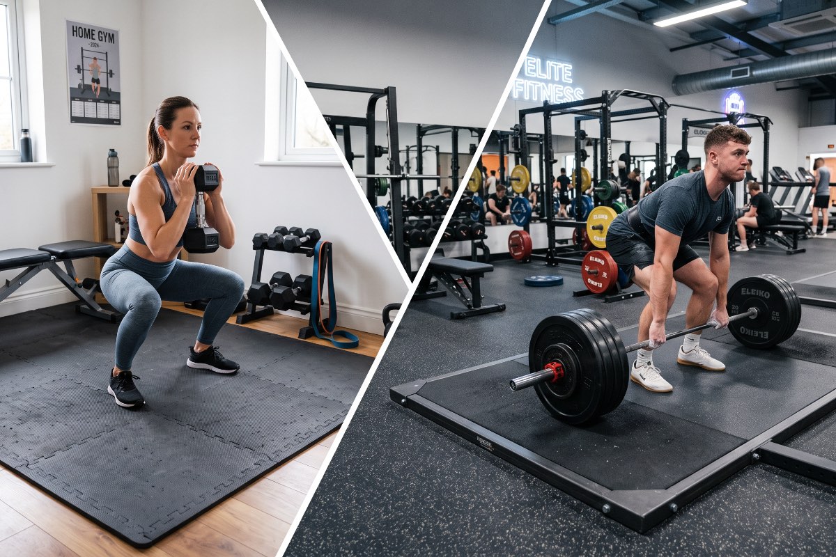 Gimnasio en casa o gimnasio comercial: diferencias en el suelo