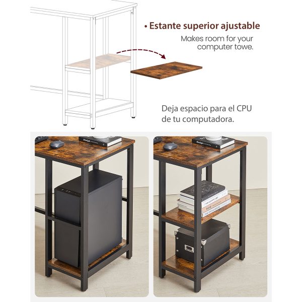 Escritorio para computadora en L 138x38x75cm - Imagen 4