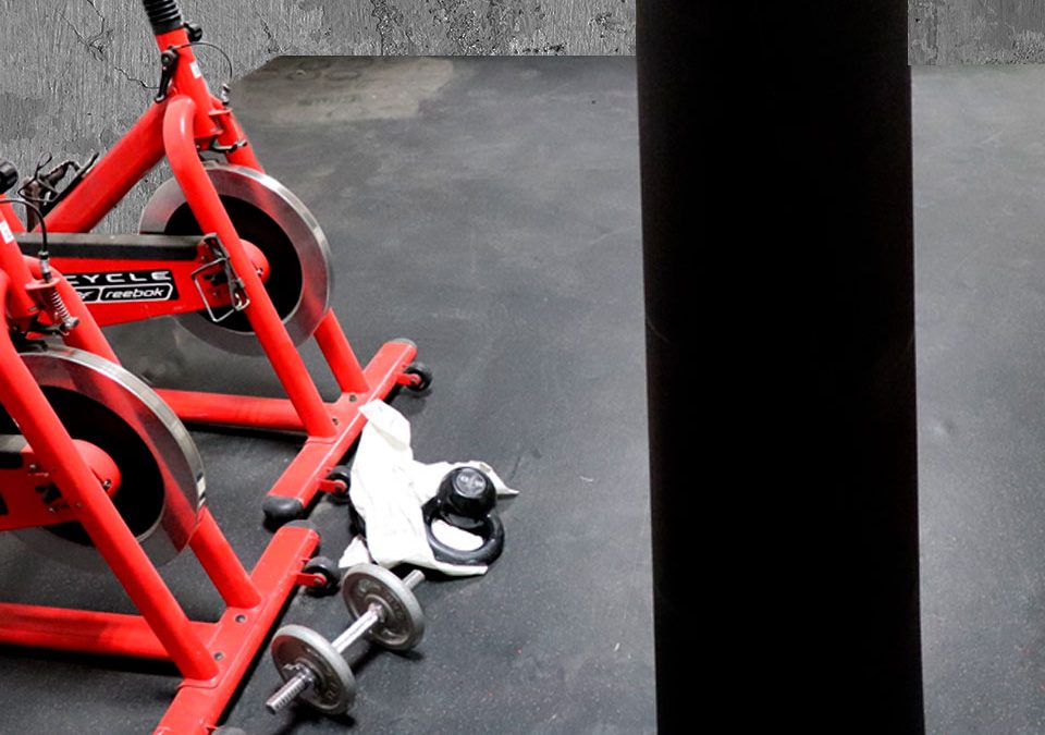 Piso de hule para gimnasio en Rollo de colores