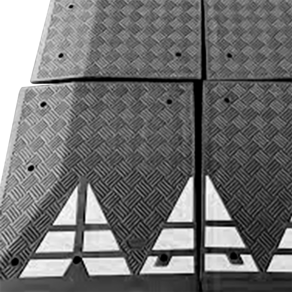 Paso peatonal elevado de hule