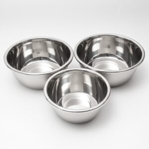 Set 3 Bowls de Acero Inoxidable Cocina