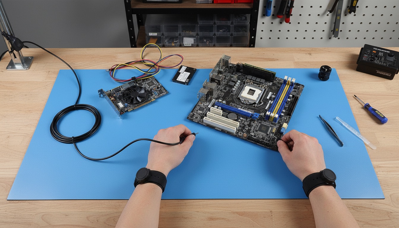 Tapete Antiestático Mesa 50 x 100 cm con Cable