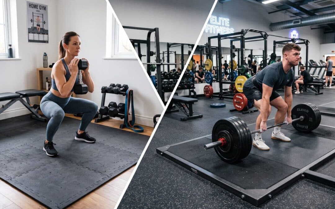 Gimnasio en casa o gimnasio comercial: diferencias en el suelo
